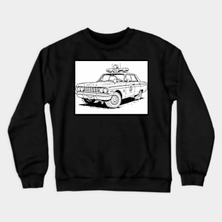 Classic 1960's Police Car Crewneck Sweatshirt